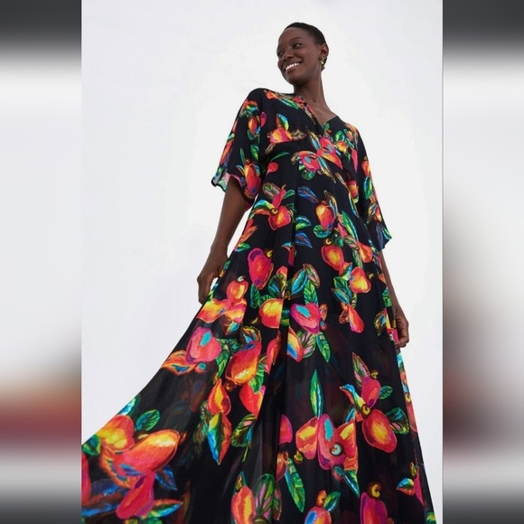 FARM Rio Cashew Wrap Kimono Dress #780 Size S - Picture 2 of 13